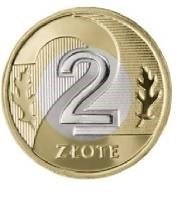 2 Złote zł 2020 mennicza z woreczka